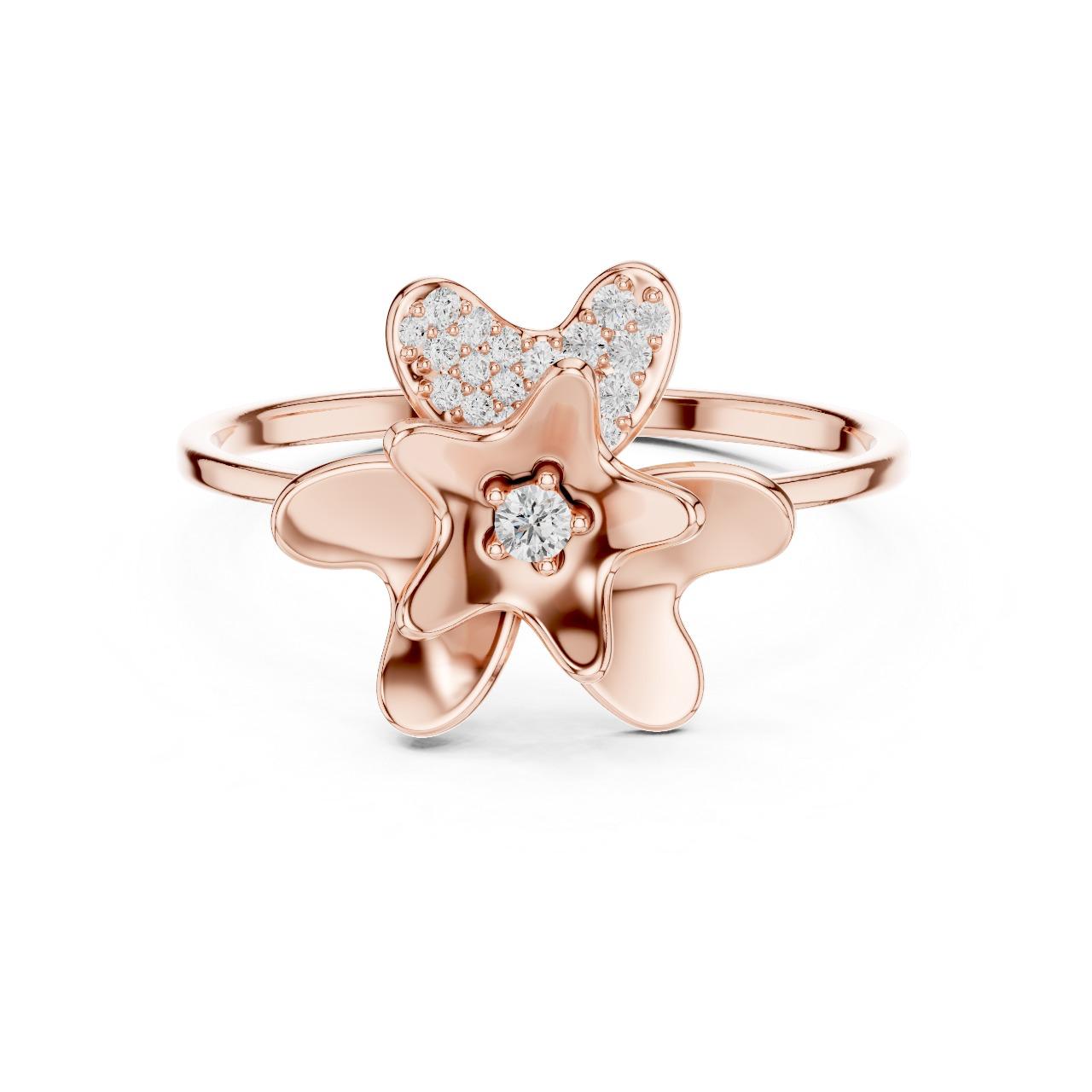 Double Bloom Star Petal Ring