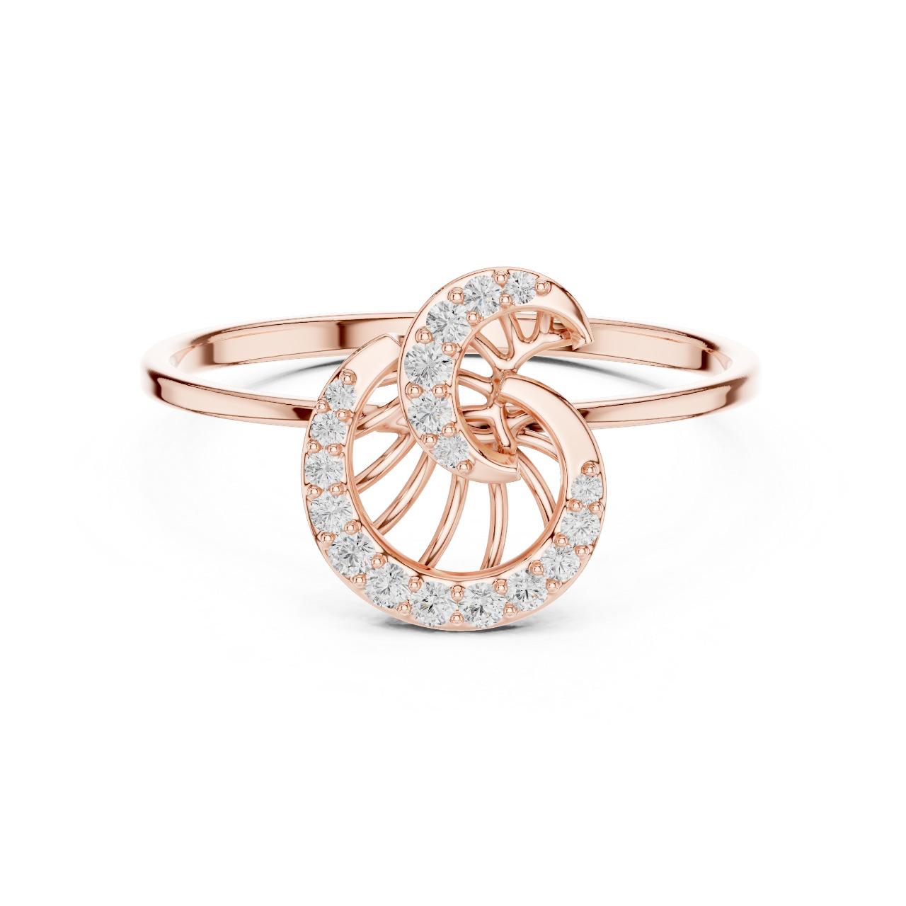 Spiral Bloom Infinity Ring