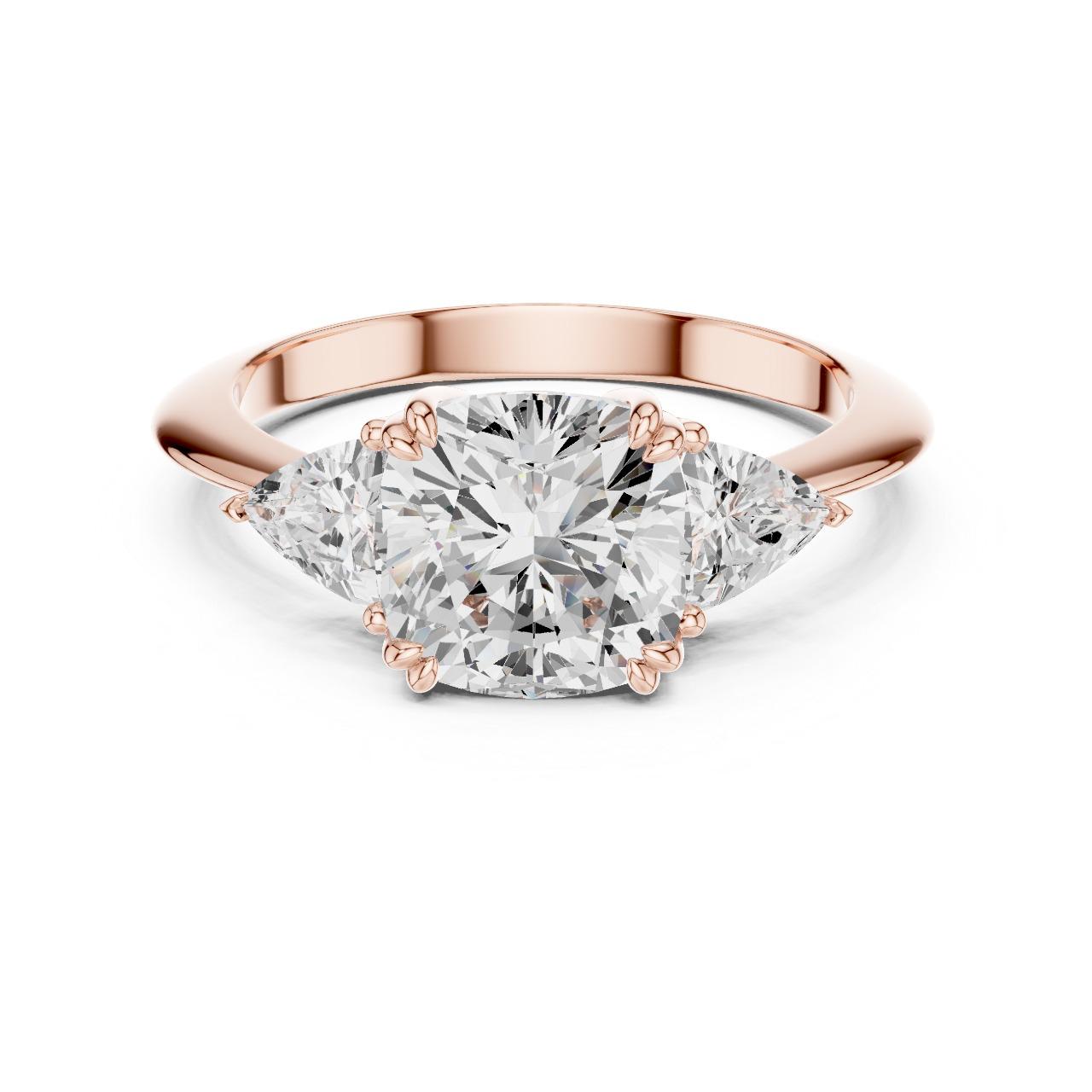 Cushion Trio Brilliance Ring