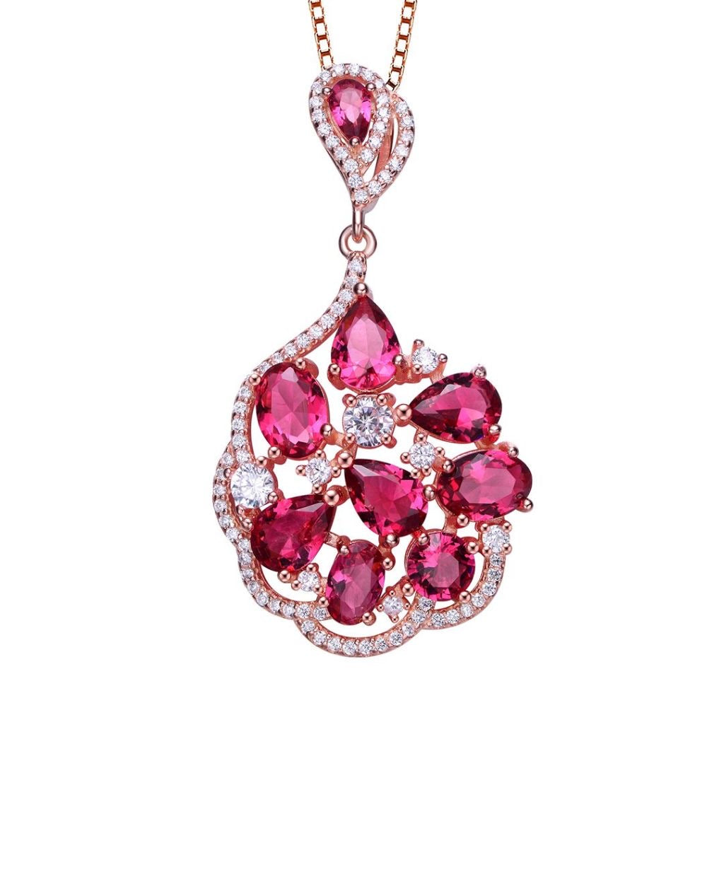 Rosé Petal Cluster Pendant