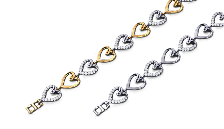 Twin Heart Diamond Anklet