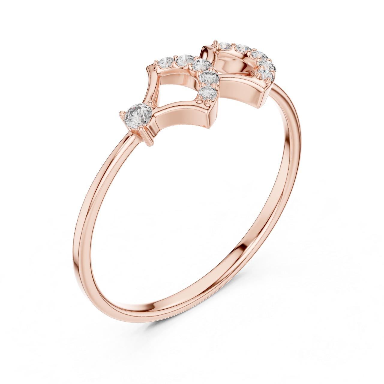 Petal Link Diamond Ring