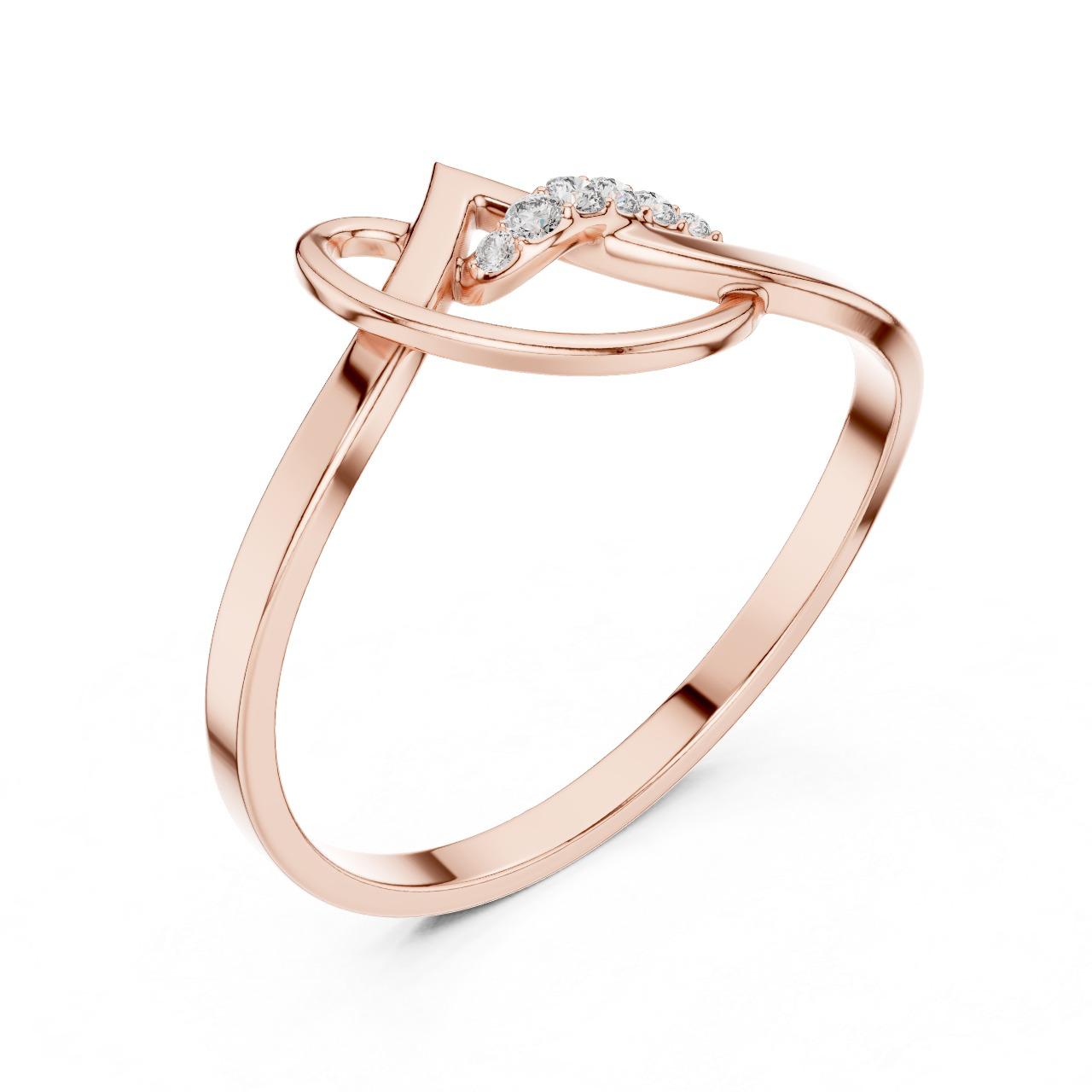Swirl Petal Diamond Ring