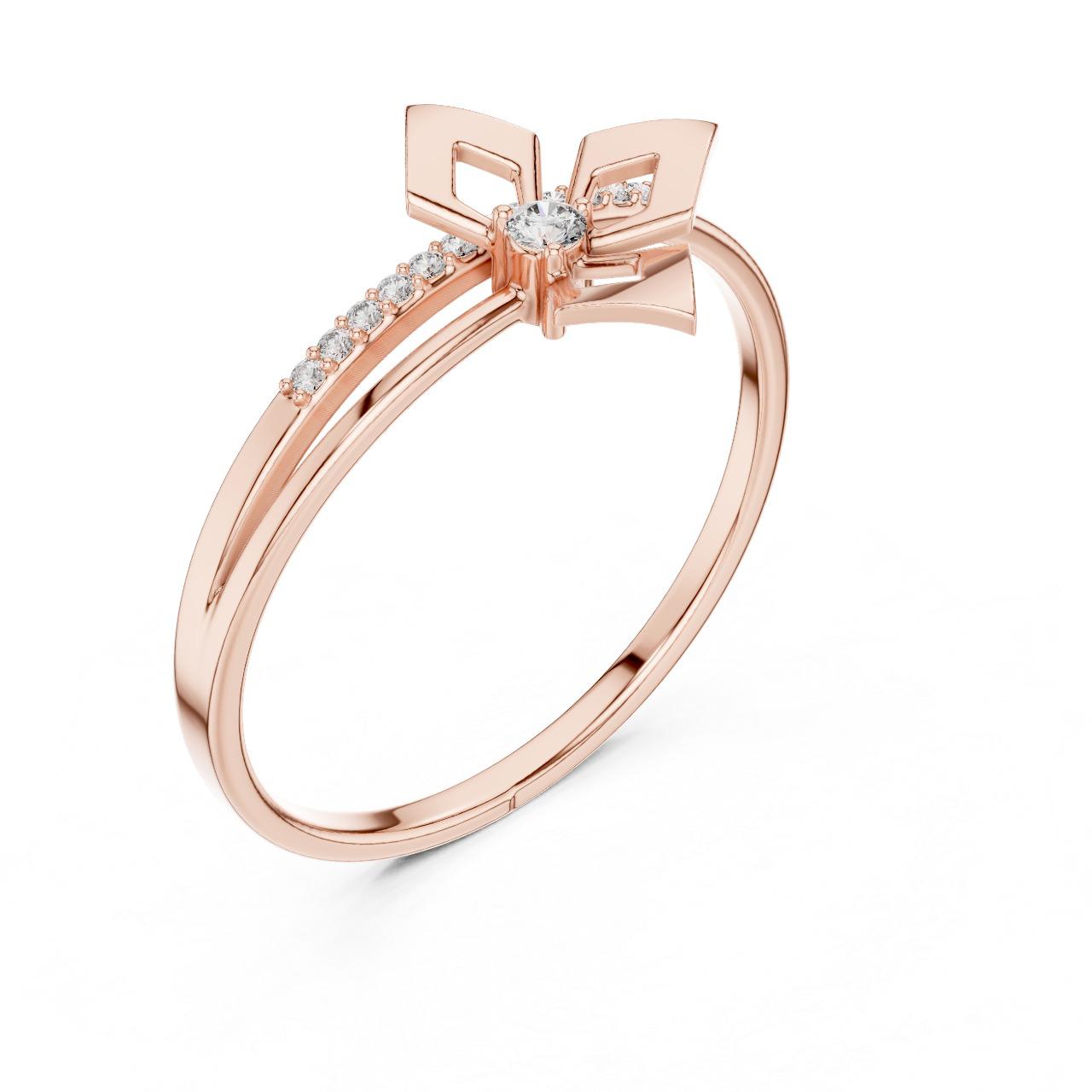 Petal Bow Diamond Ring