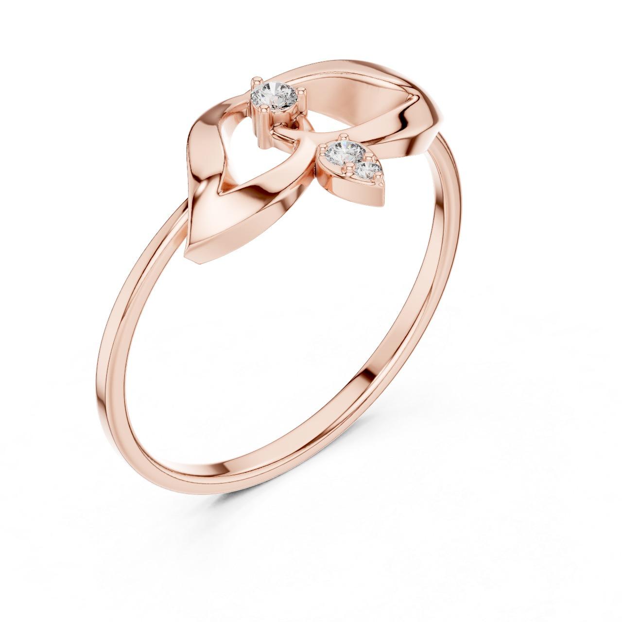 Double Leaf Duo Ring