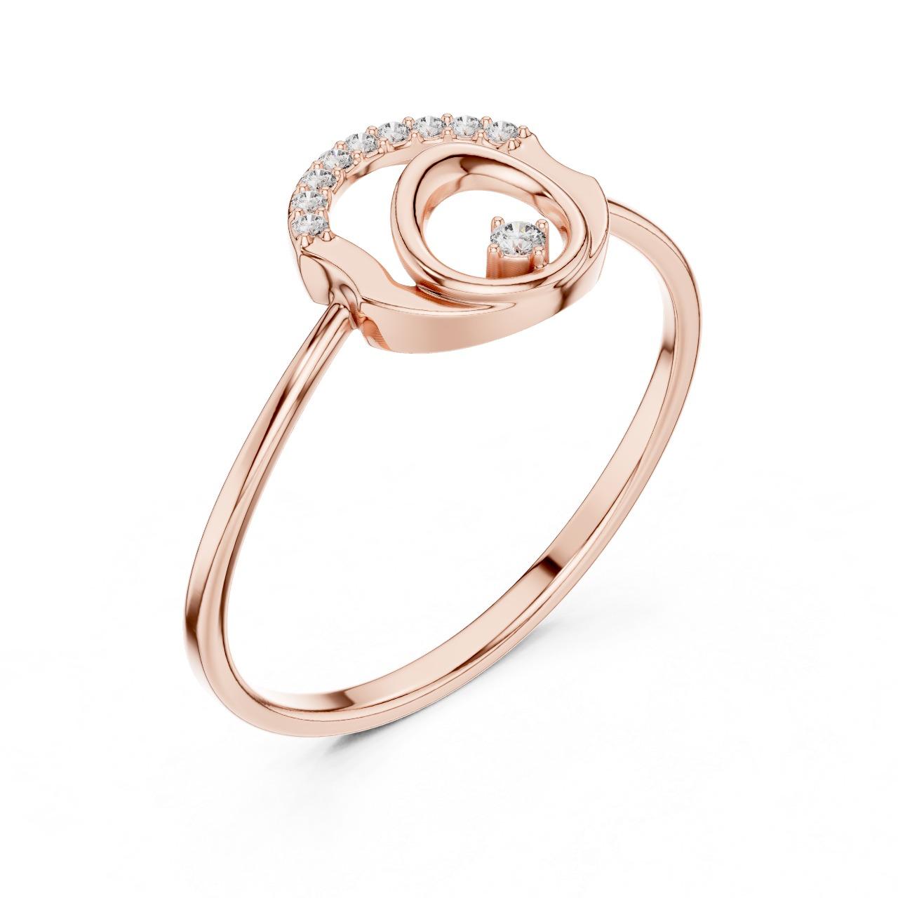 Twirl Orb Diamond Ring