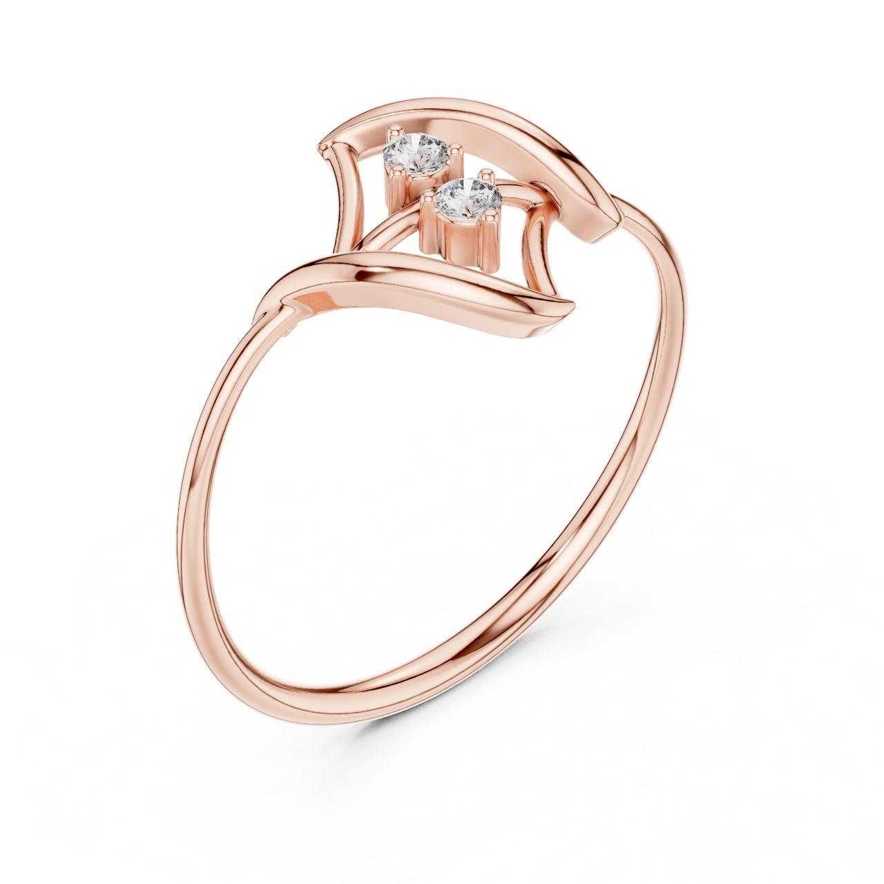 Twin Bloom Petal Ring