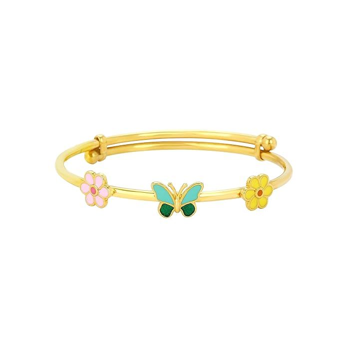 Butterfly & Flowers Enamel Bracelet