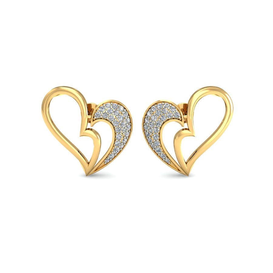 Dual Heart Crystal Studs