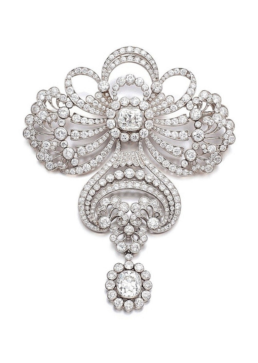 Regal Victorian Scroll Brooch