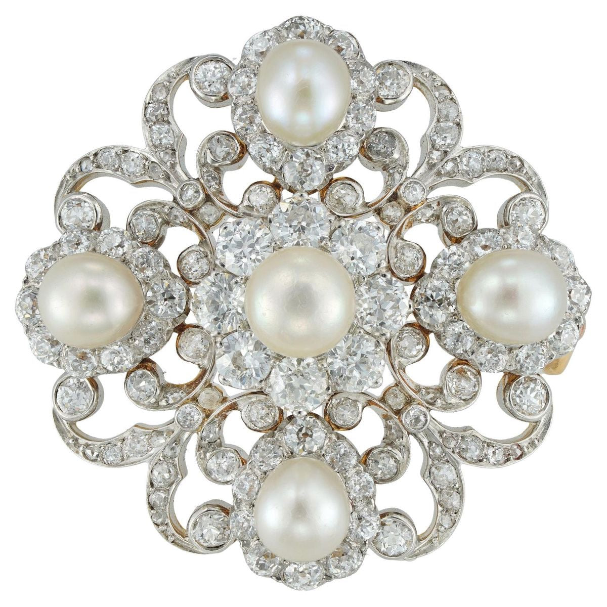Imperial Pearl Crest Brooch