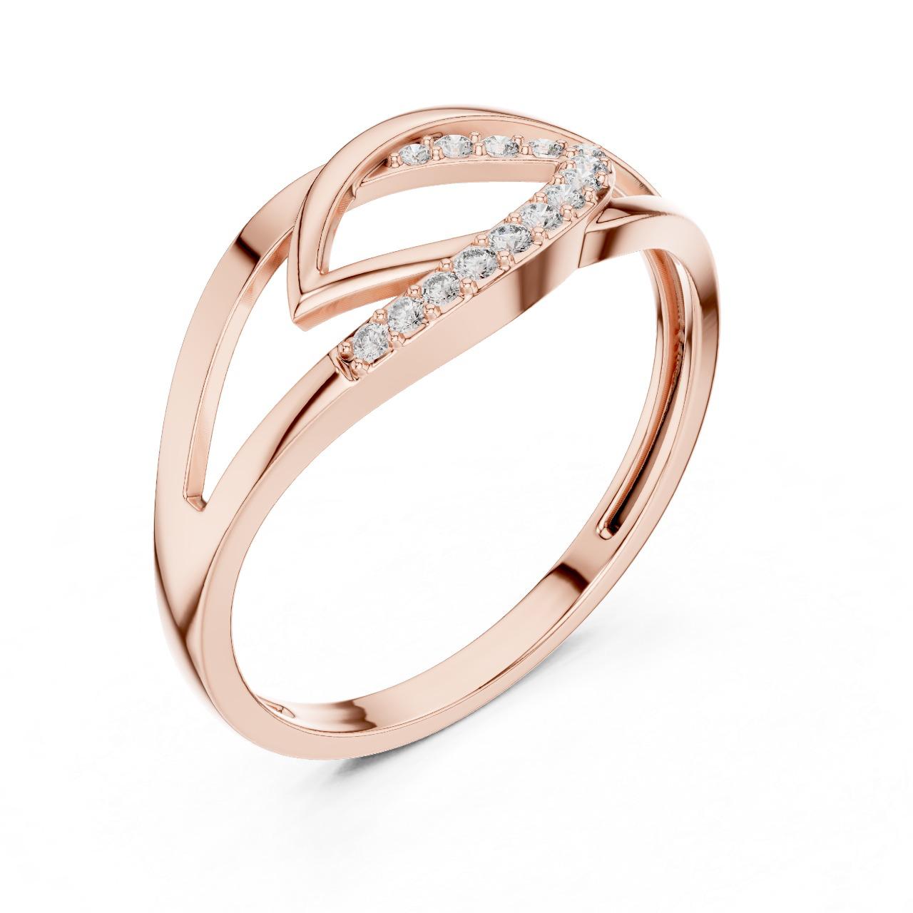 Open Leaf Diamond Ring