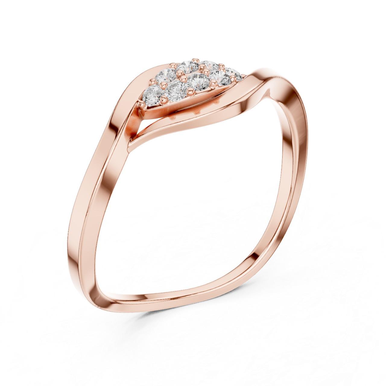Curve Point Diamond Ring