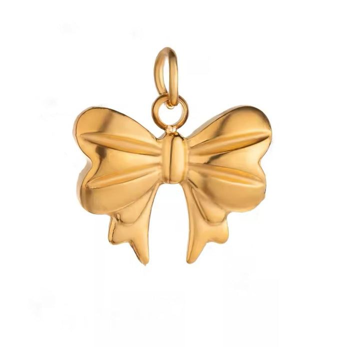 Classic Gold Bow Pendant