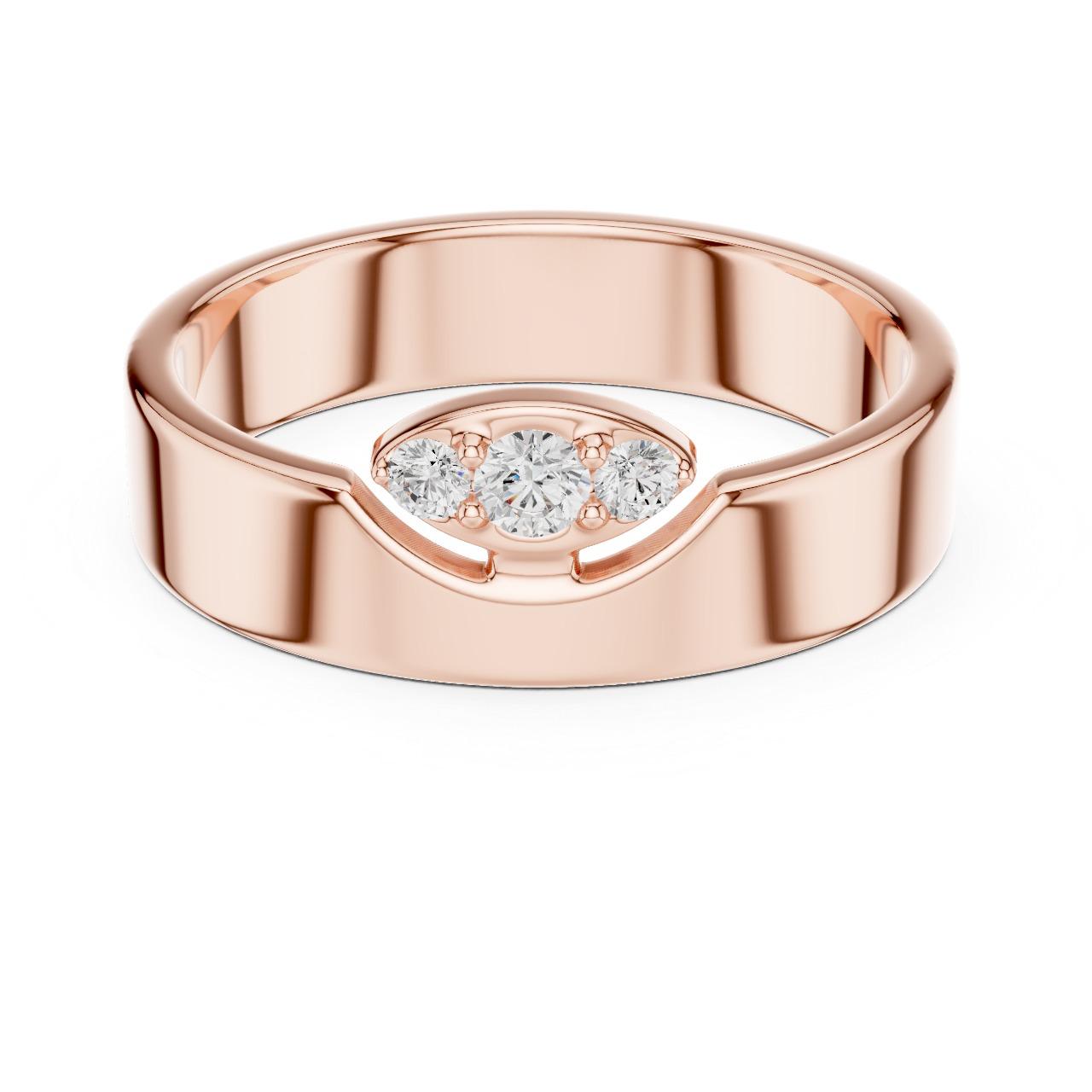 Contour Triple Diamond Band