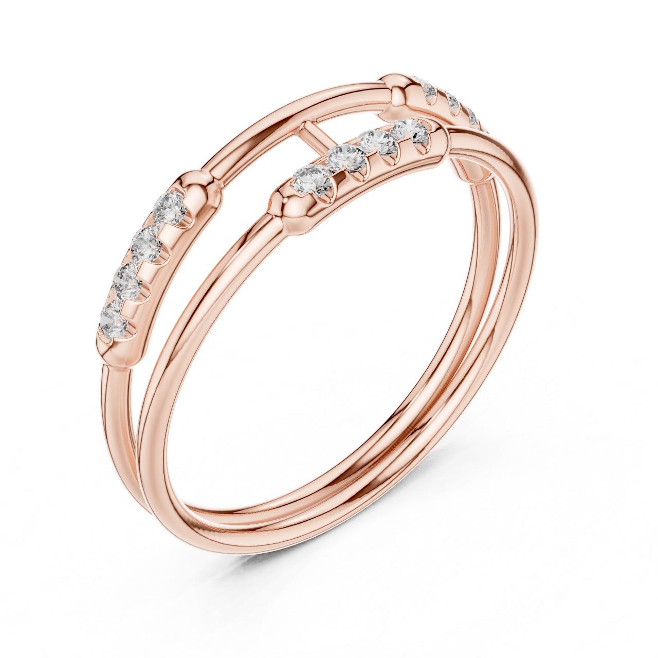 Parallel Diamond Band Ring