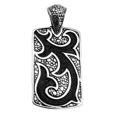 Tribal Black Pattern Pendant