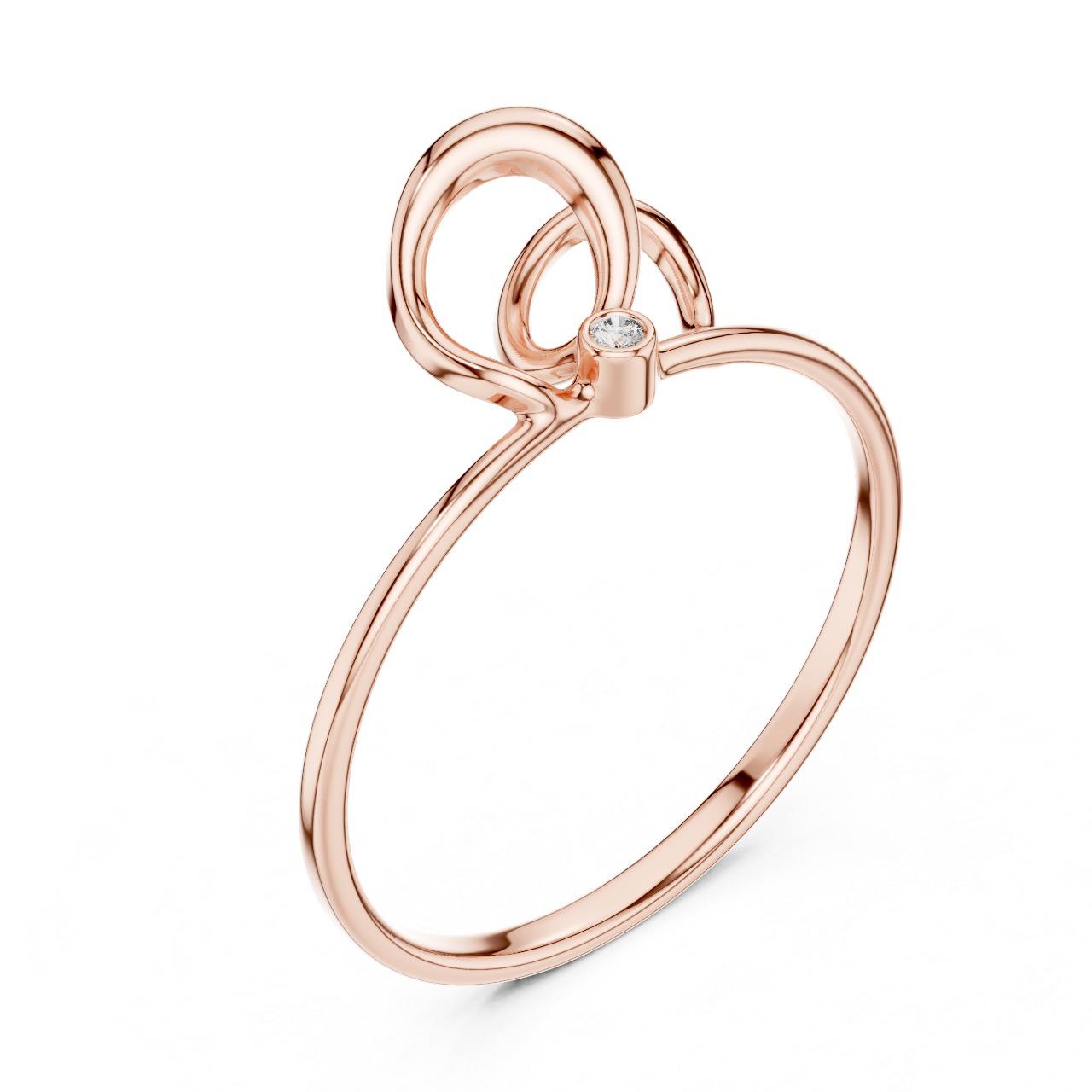 Bubble Loop Solitaire Ring