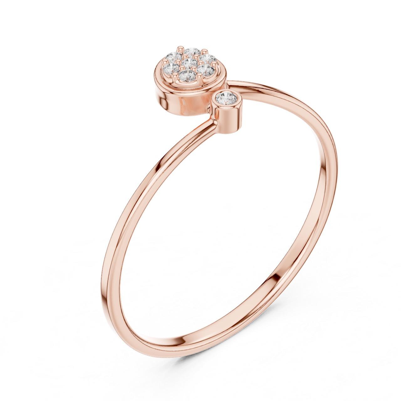 Double Dot Halo Ring