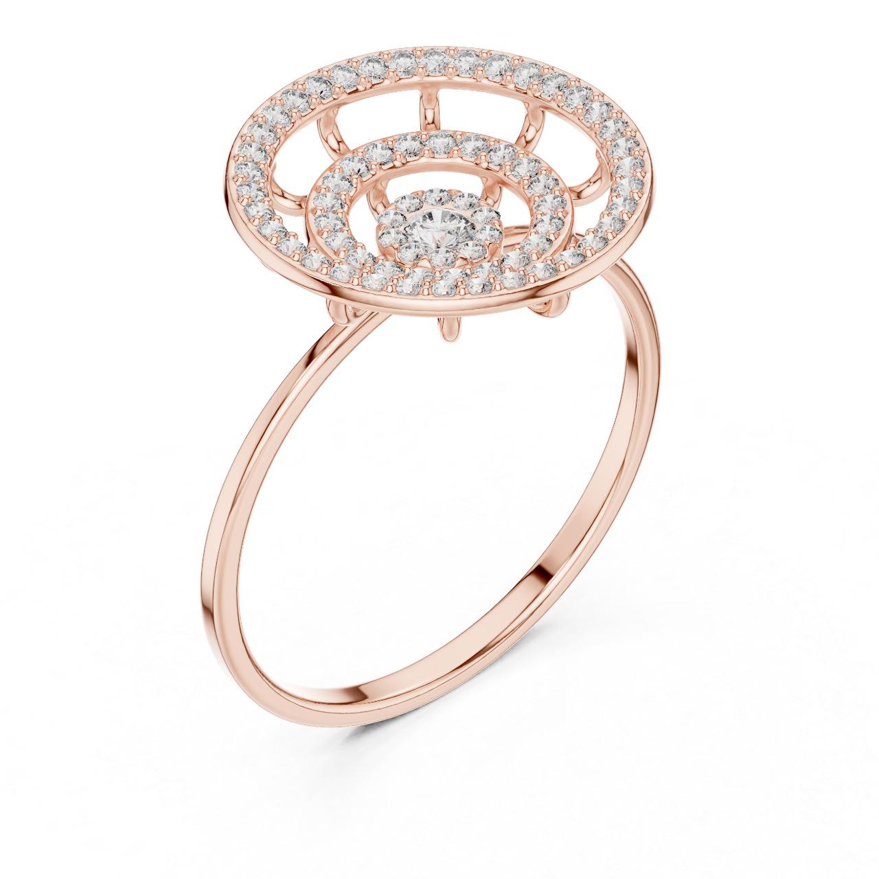 Halo Orbit Diamond Ring