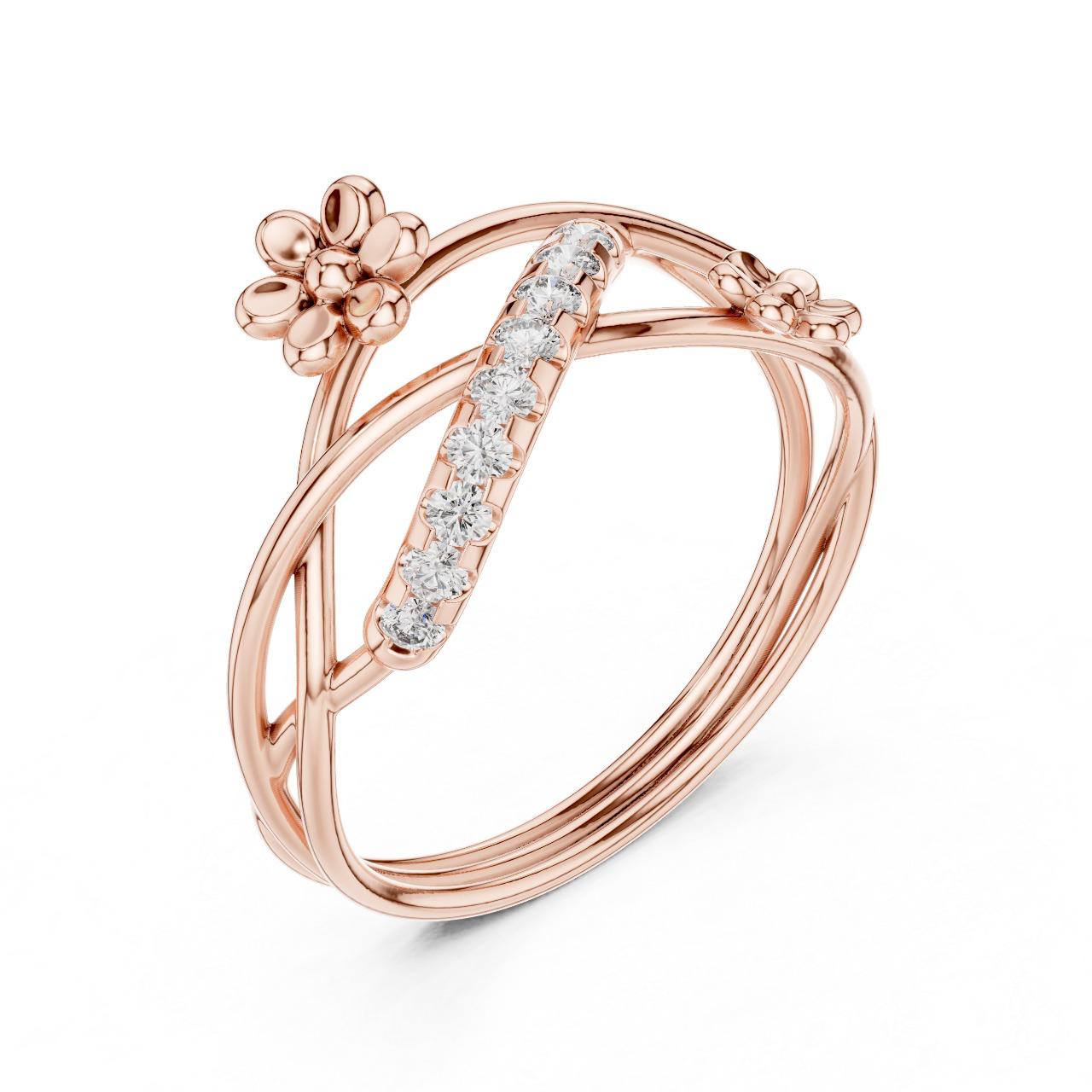 Flower Path Band Ring