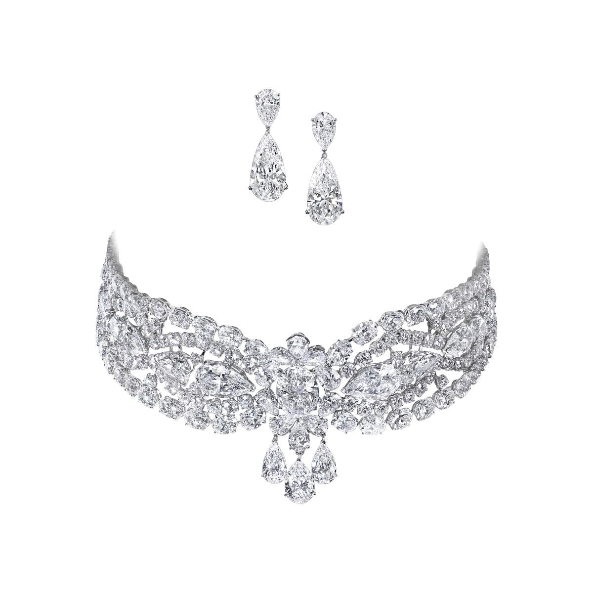Regal Crystal Lace Choker Set