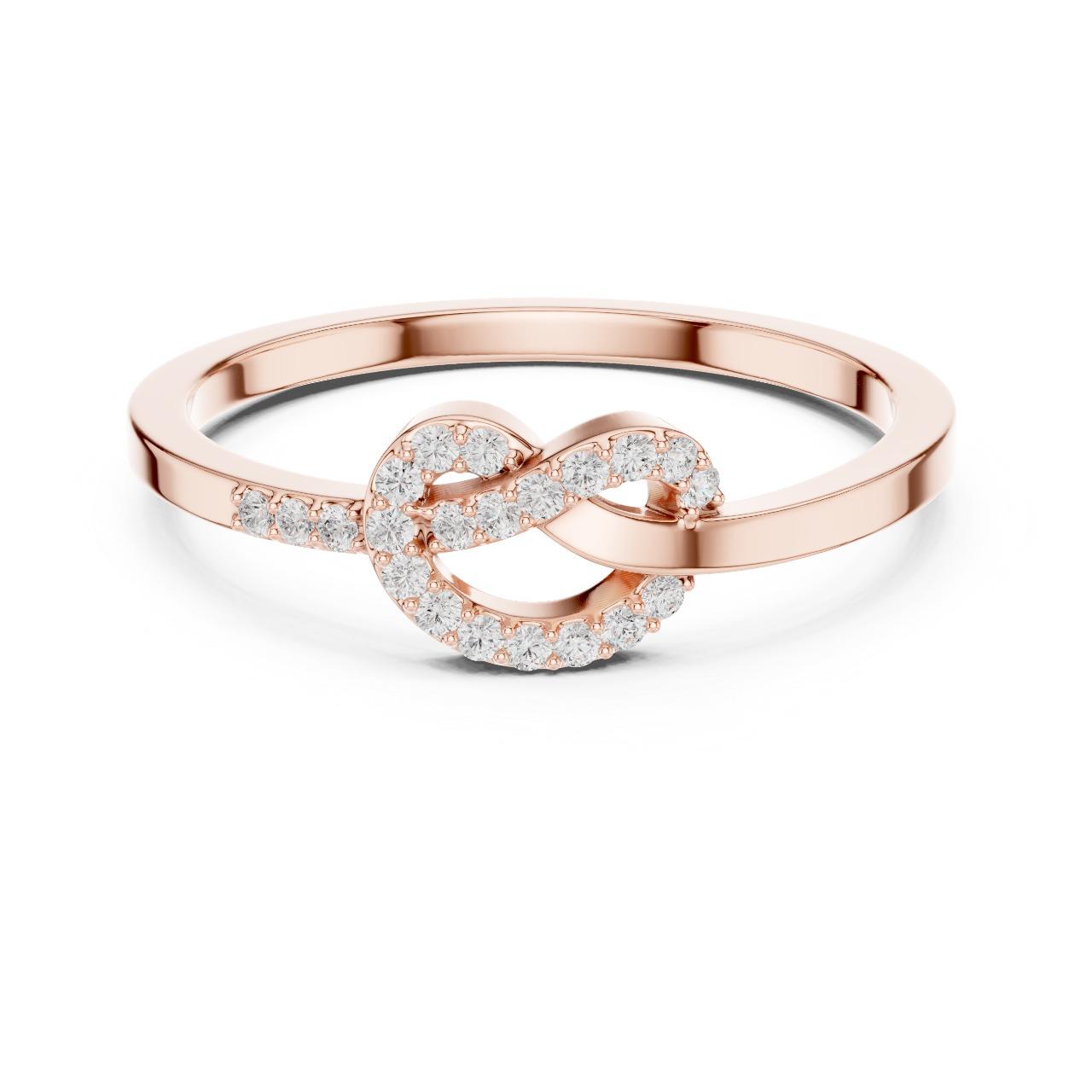 Infinity Knot Diamond Ring