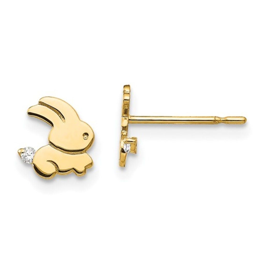 Tiny Bunny Diamond Tail Studs