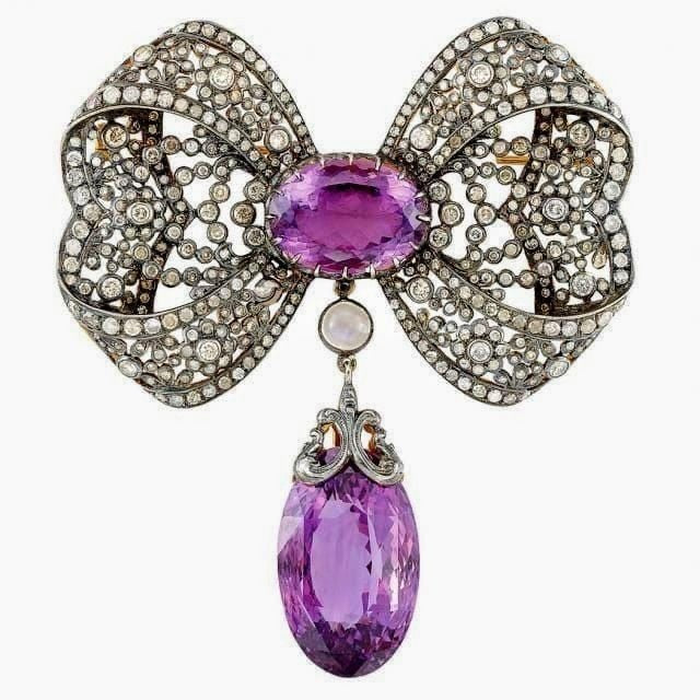 Amethyst Empress Bow Brooch
