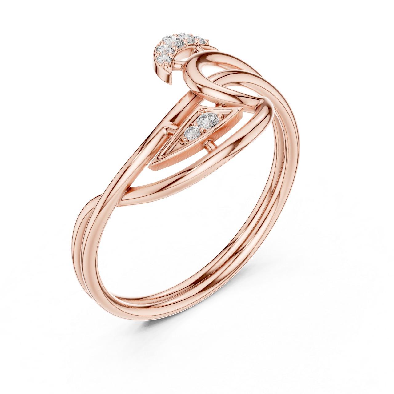 Infinity Petal Twist Ring