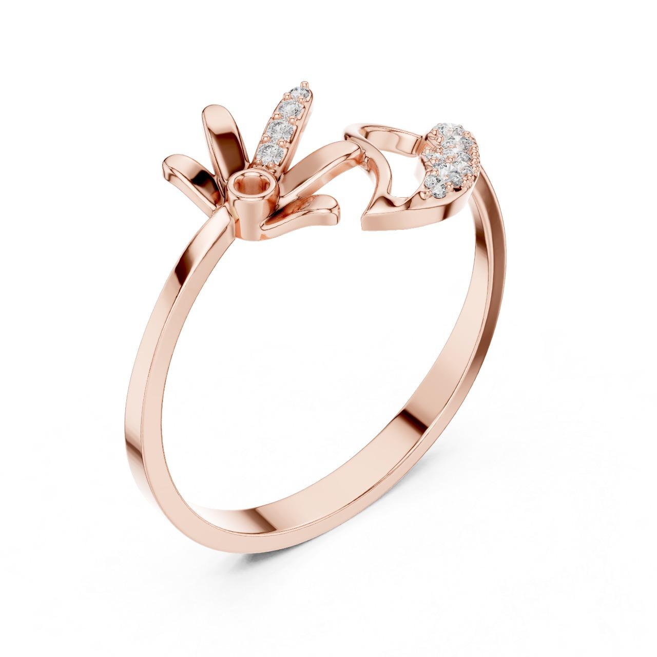 Twin Bloom Open Ring