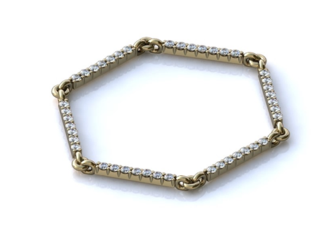 Celeste Hex Diamond Chain Kada