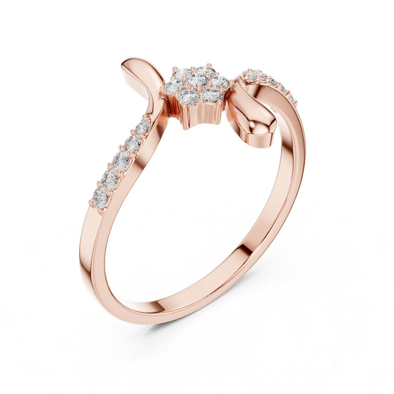 Petal Twist Diamond Ring