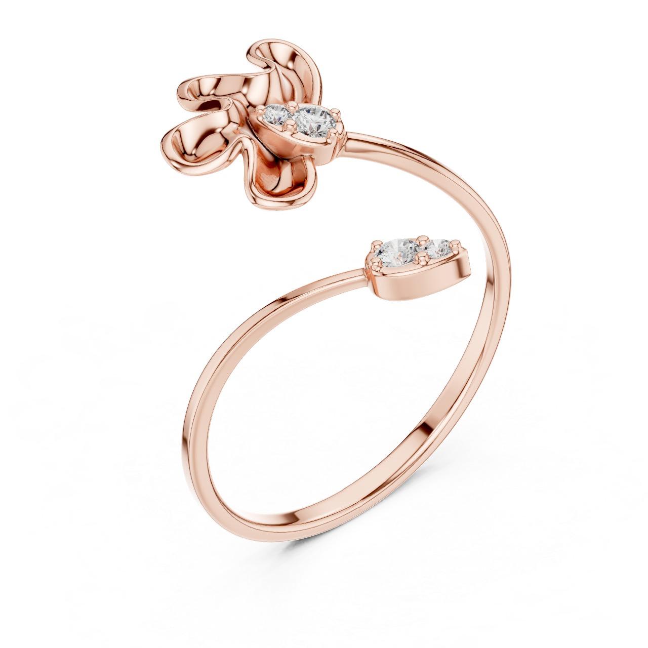Floral Orbit Diamond Ring