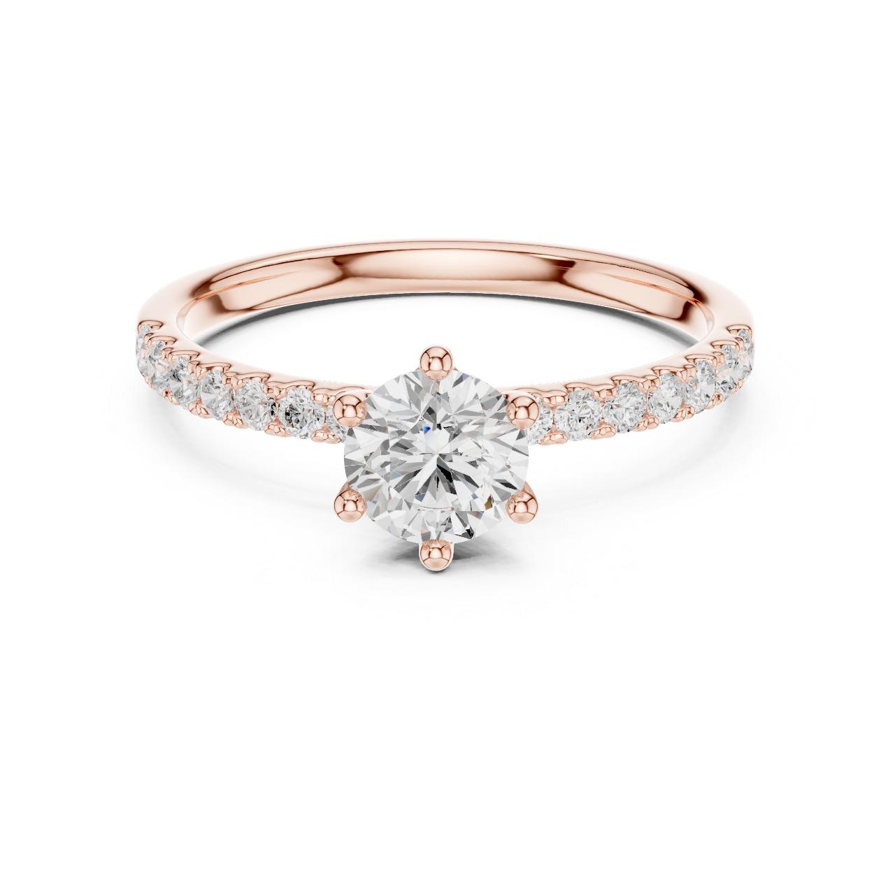 Radiant Pavé Solitaire Ring
