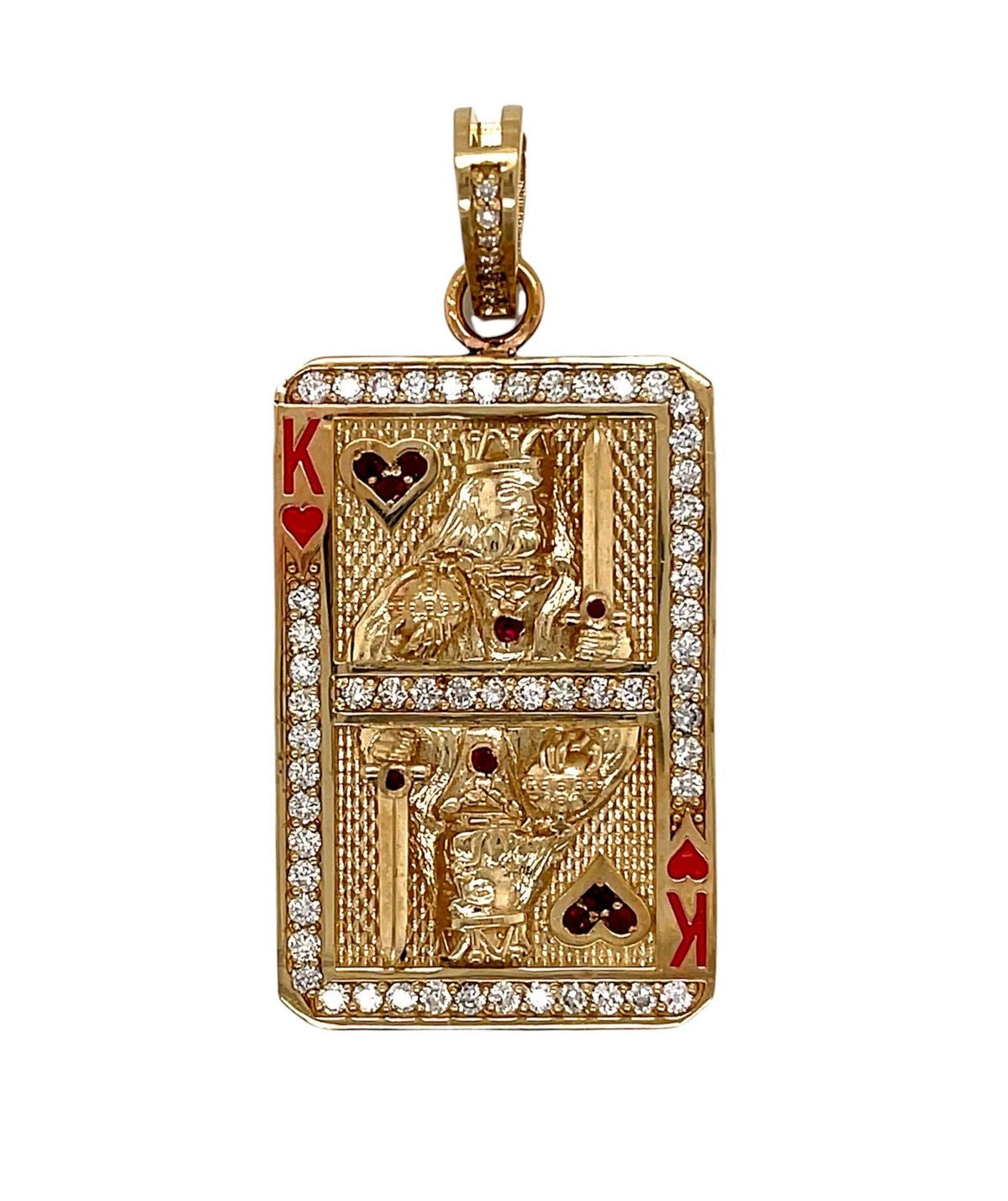King of Hearts Playing Card Pendant
