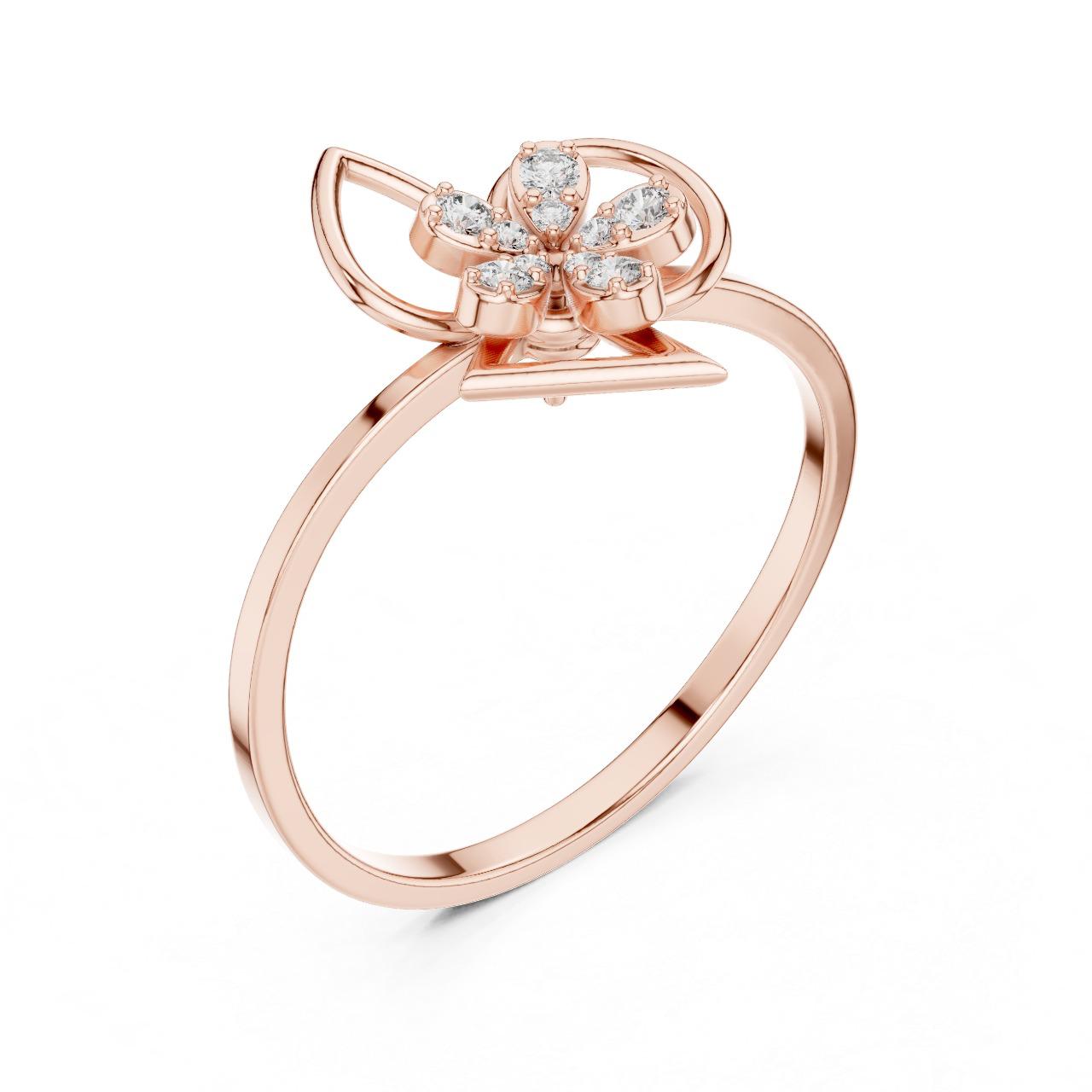 Petal Crown Diamond Ring