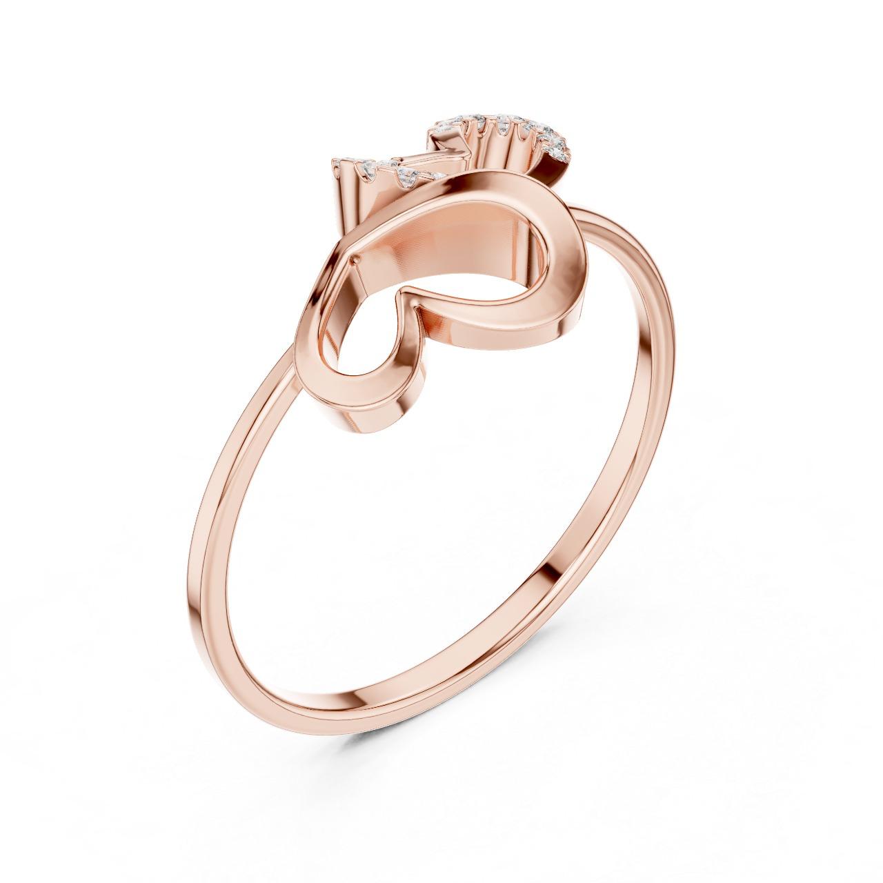 Heart Embrace Solitaire Ring