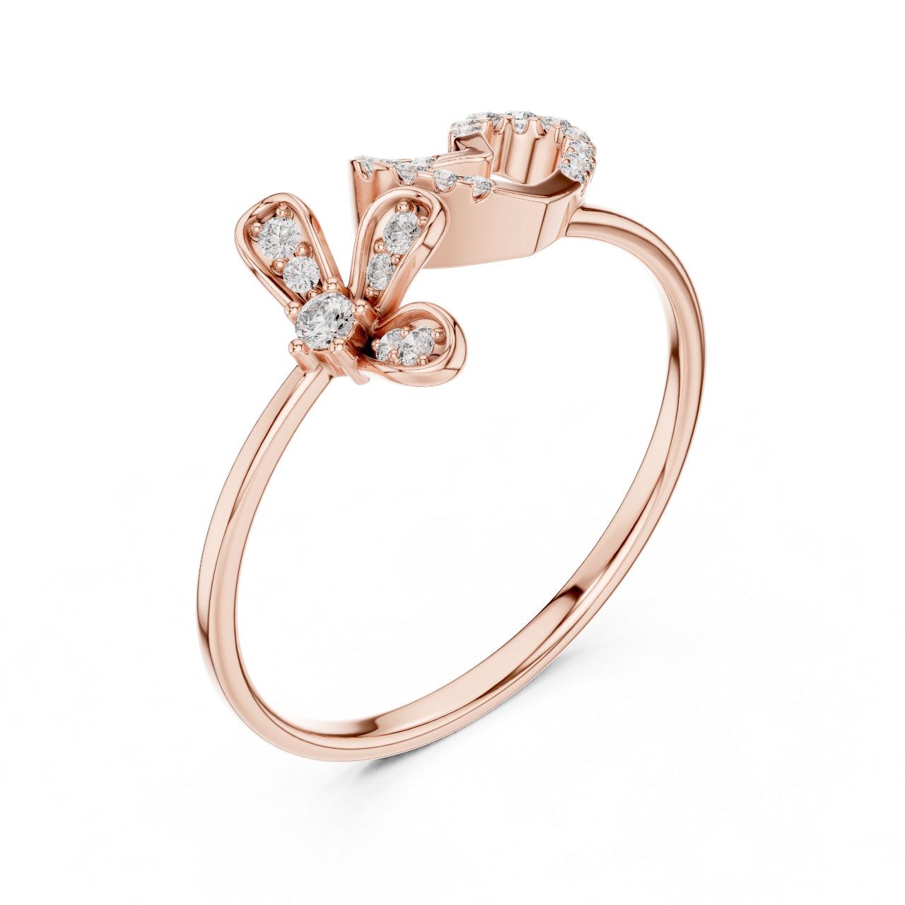 Butterfly Cluster Diamond Ring