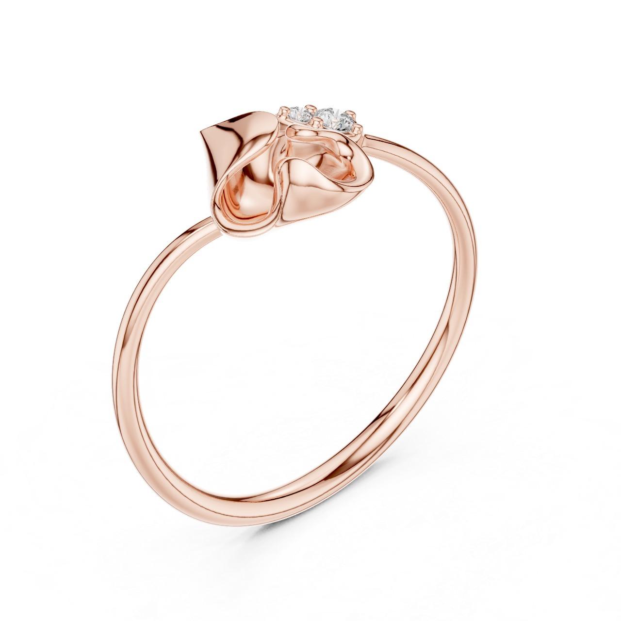 Silk Rose Diamond Ring