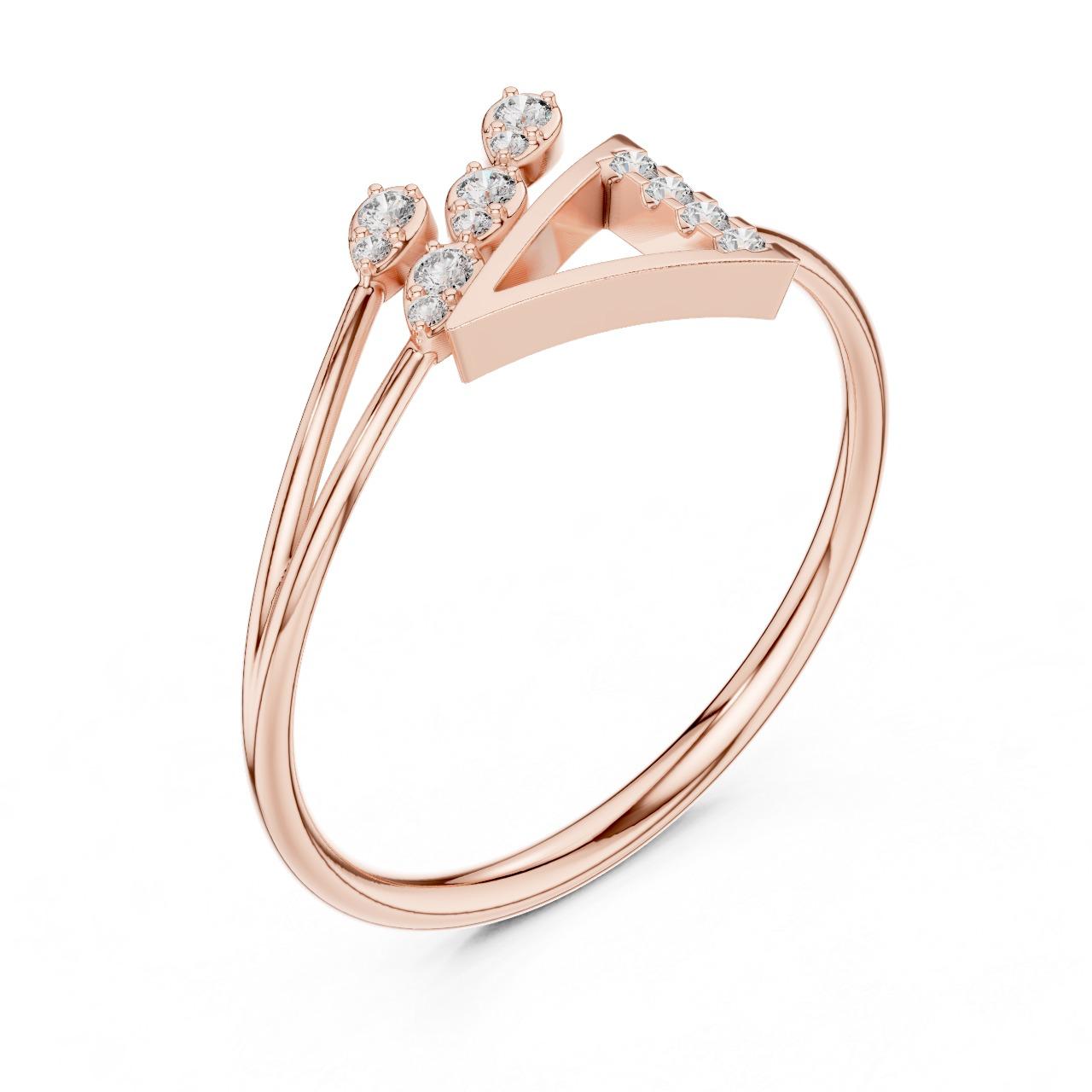 Geo Spark Triangle Ring