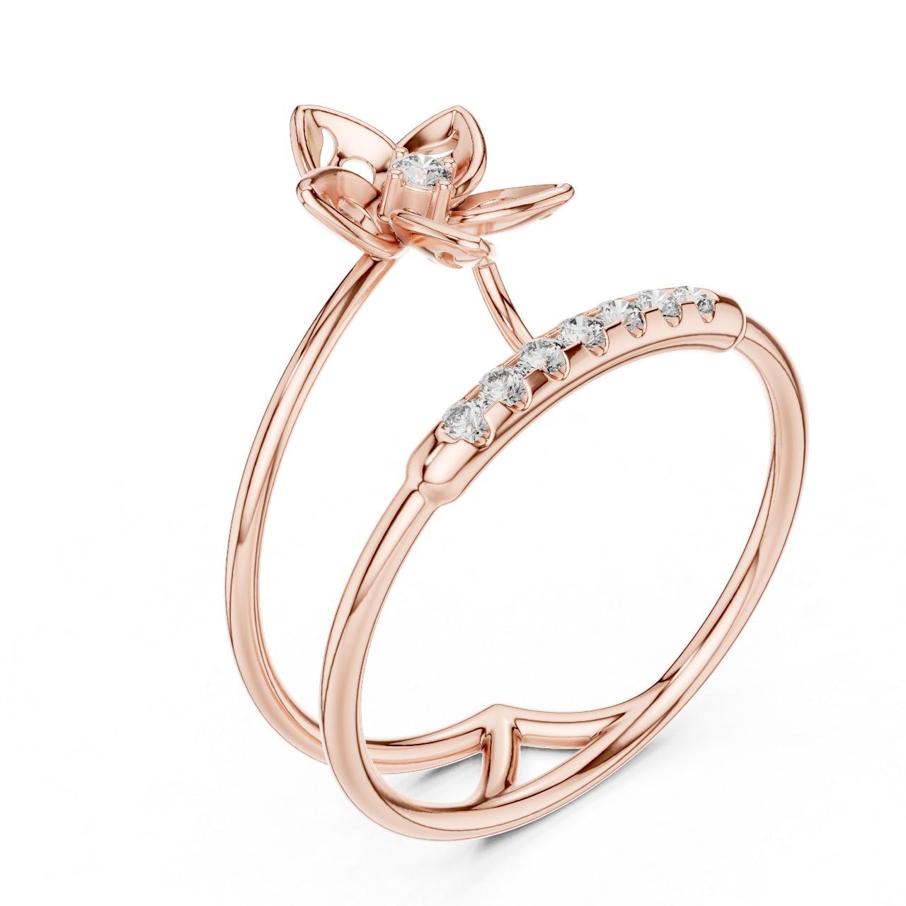 Double Bloom Diamond Ring
