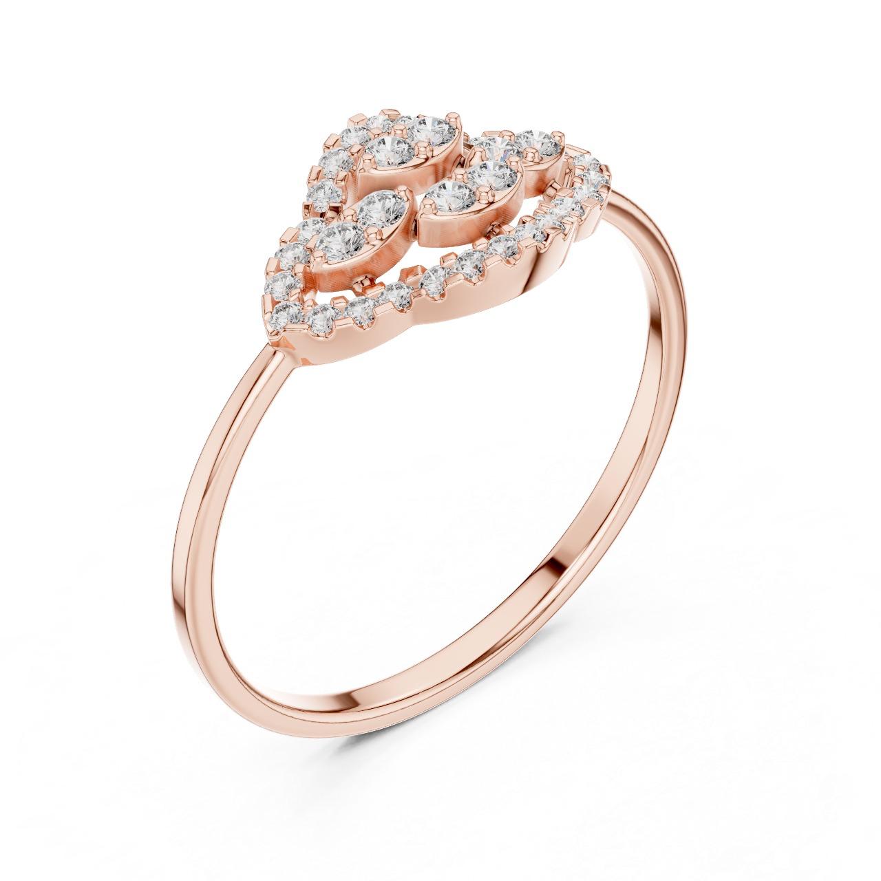 Heart Bloom Diamond Ring