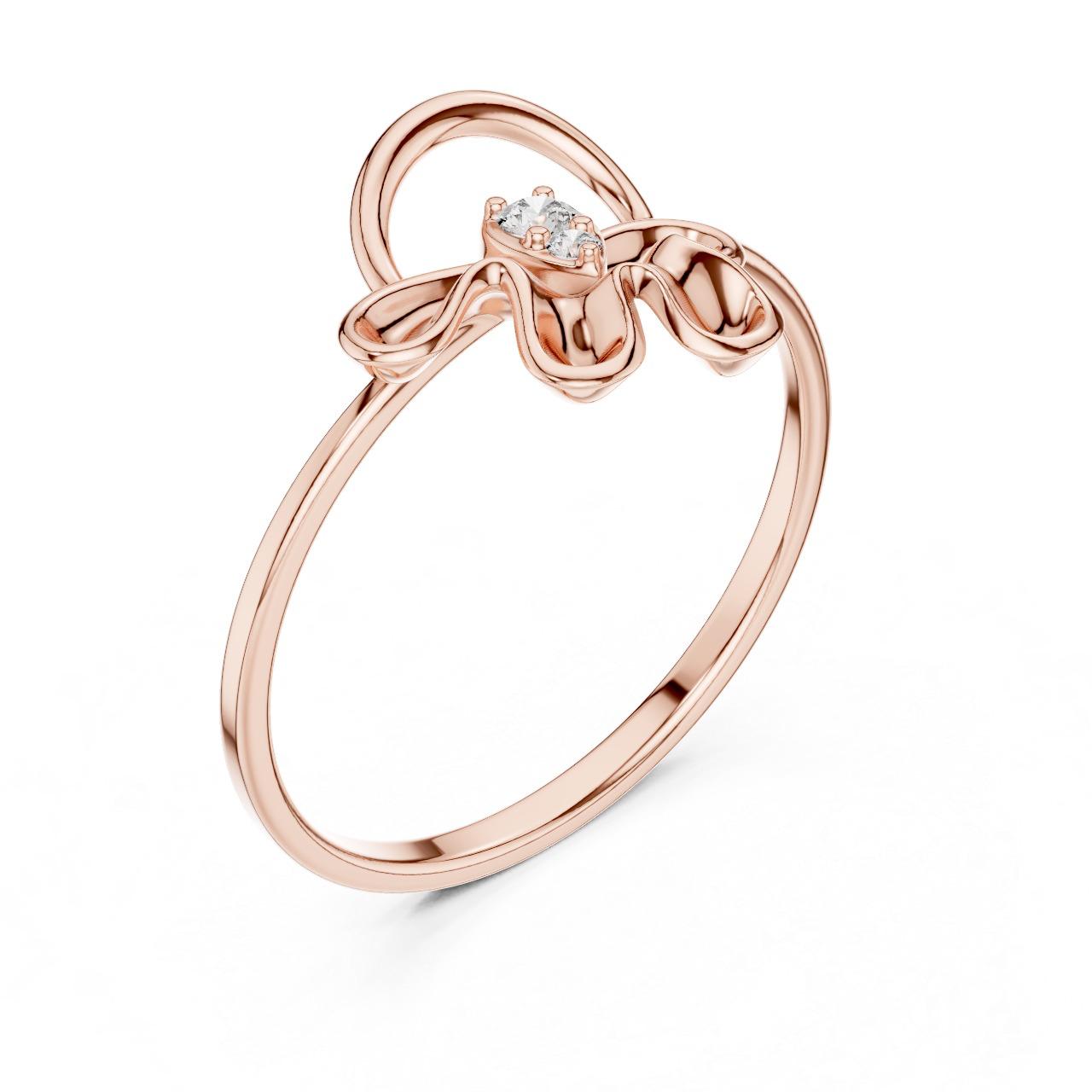 Ribbon Twist Diamond Ring