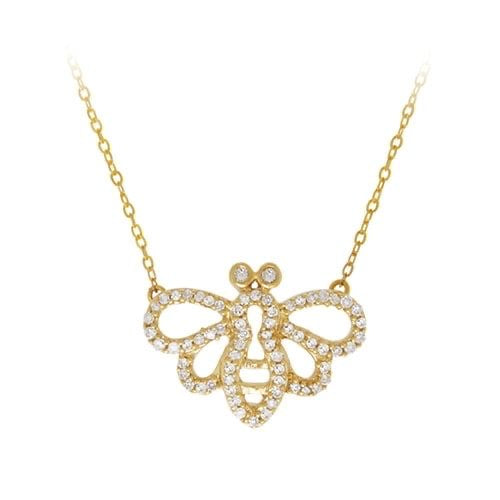 Crystal Filigree Bee Necklace