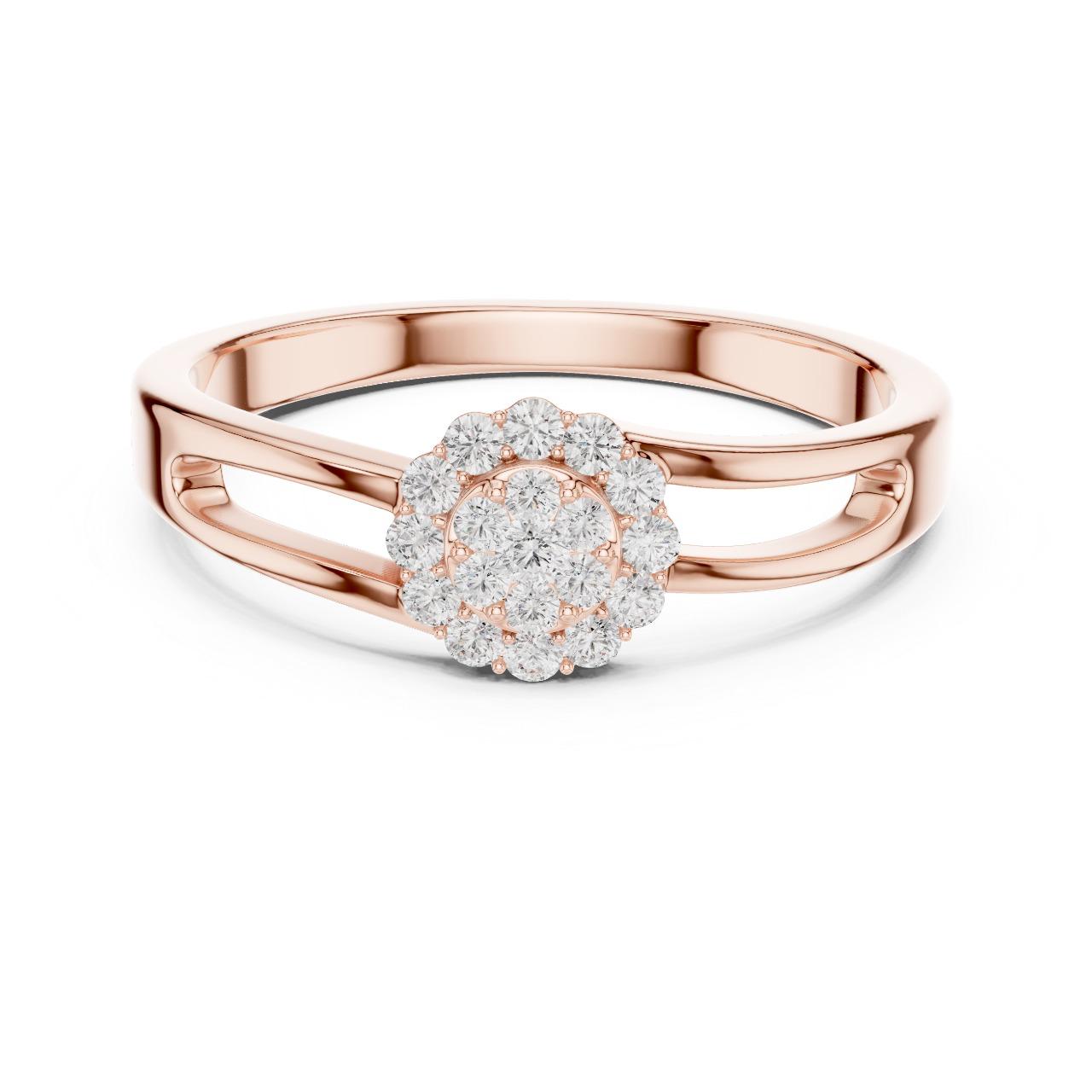 Double-Band Halo Bloom Ring