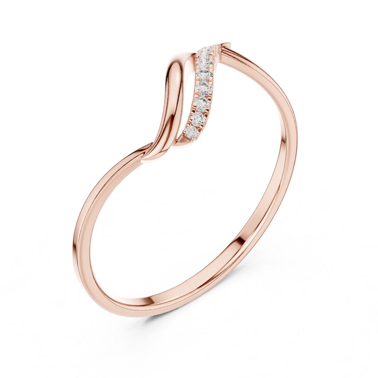 Wave Curve Diamond Ring