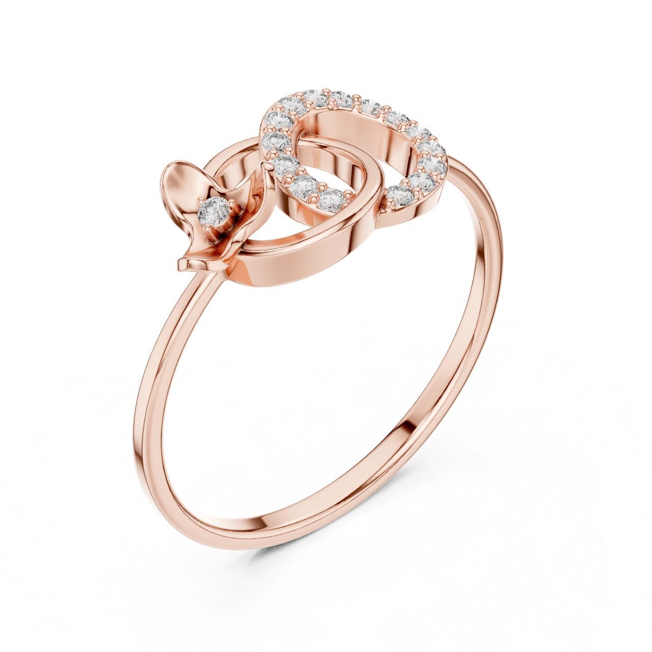 Loop & Blossom Diamond Ring