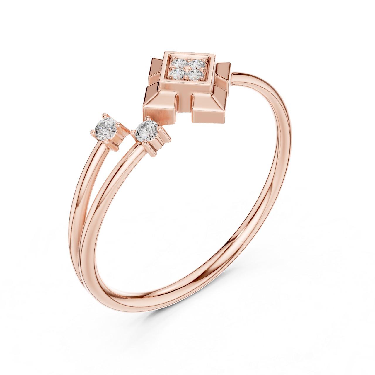 Geo Square Accent Ring