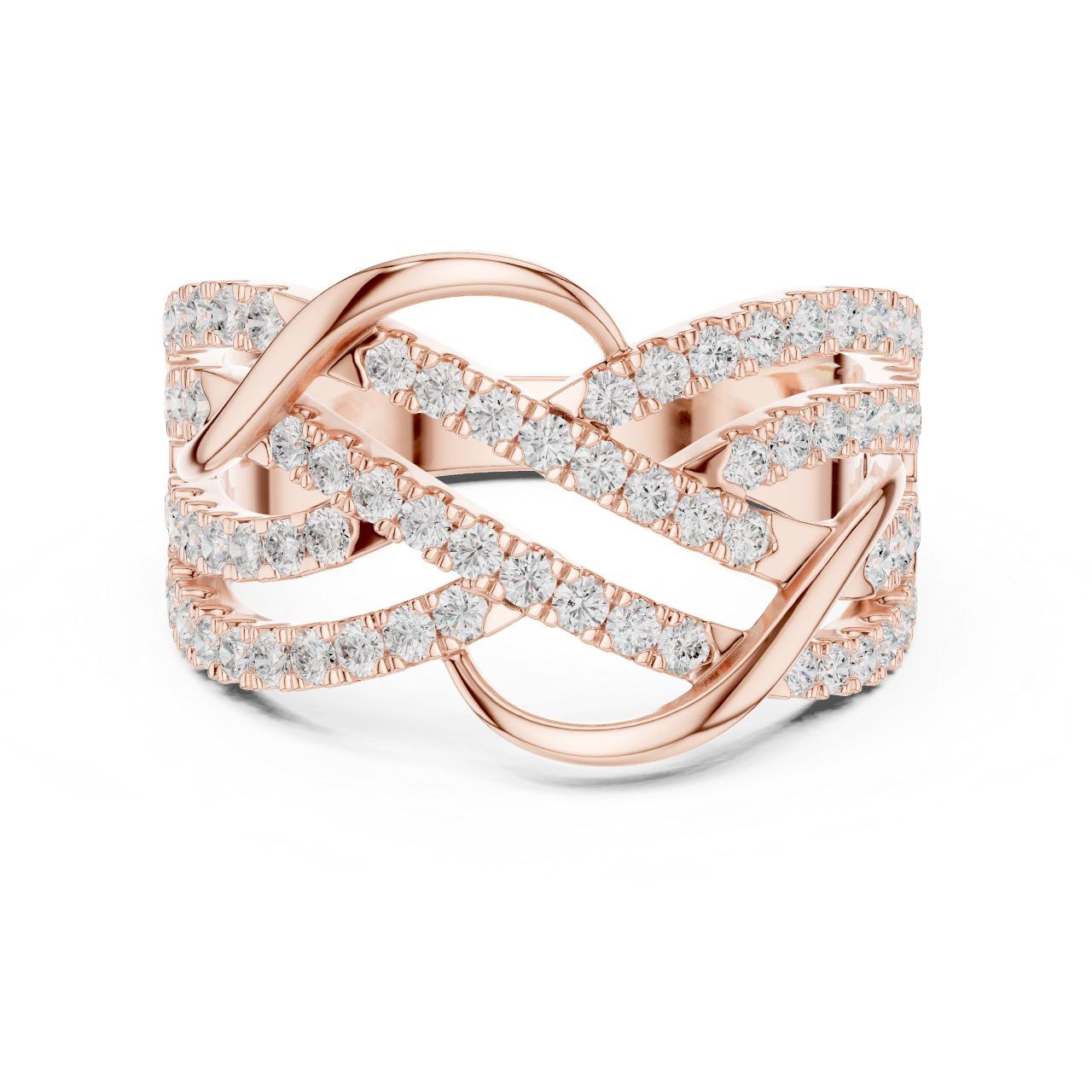 Criss-Cross Luxe Dome Ring